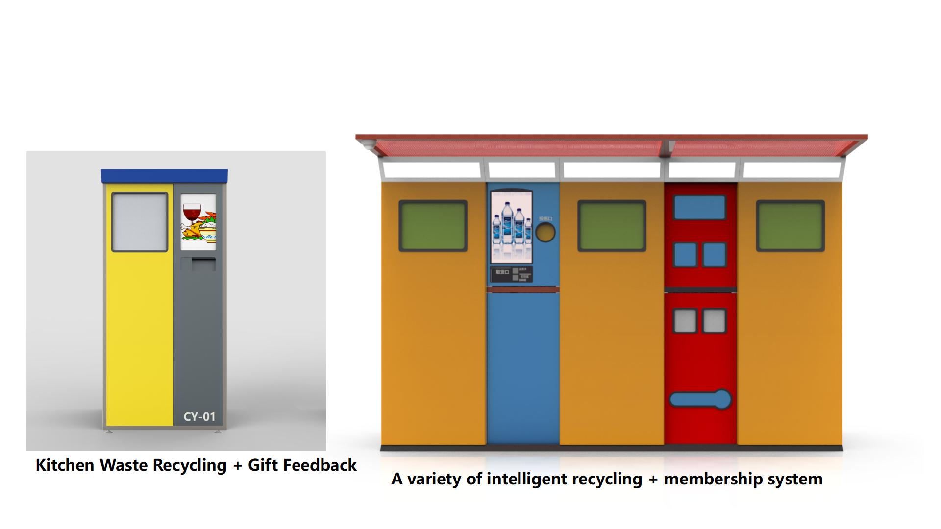 Outdoor Circle RVM 757 Stainless Steel RVM Recycling Machines