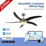 35w Modern LED Ceiling Fan 44 Inch DC Motor Energy Saving Silent
