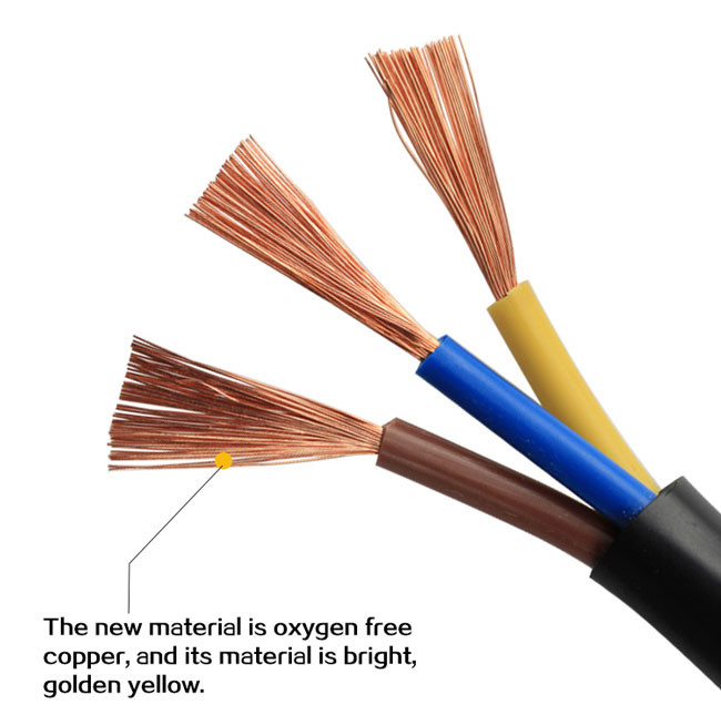 Outdoor LED Pool Light Accessories Three Core Rubber Cover Copper Wires 3×1mm²