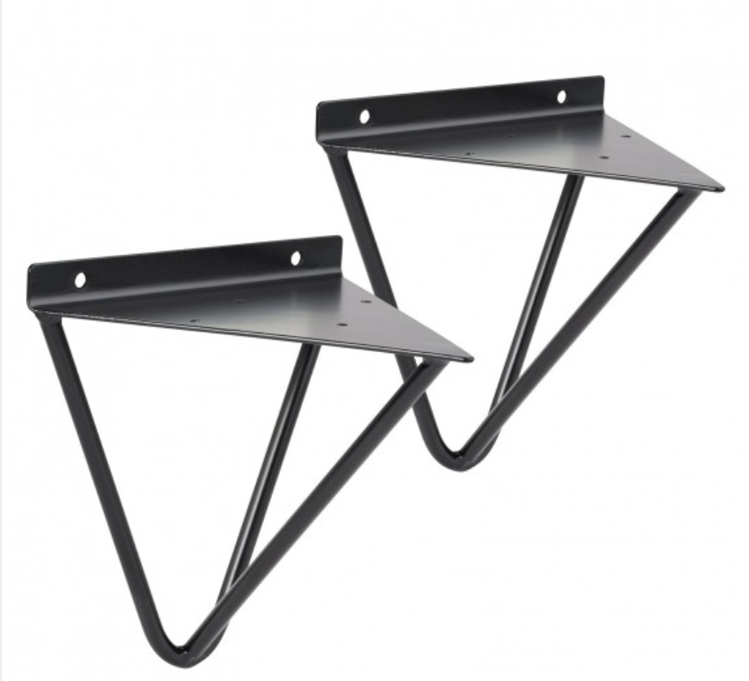 Stamping Punching Bending Heavy Duty Black Corner Stand for Minimalist Home Decor