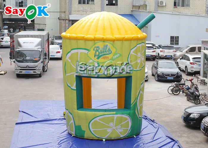 Inflatable Work Tent 3.5x5.3mH 0.4mm Inflatable Lemonade Stand Booth Tent For Display