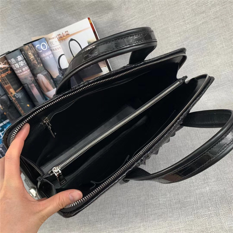 Authentic Real Crocodile Skin Password Coded Businessmen Briefcase Laptop Bag Genuine Alligator Leather Male Handbag