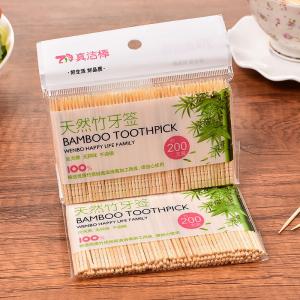 Wholesale 500 Pcs Premium Natural Bamboo Dental Round Wooden Toothpicks With Poly Bag from china suppliers