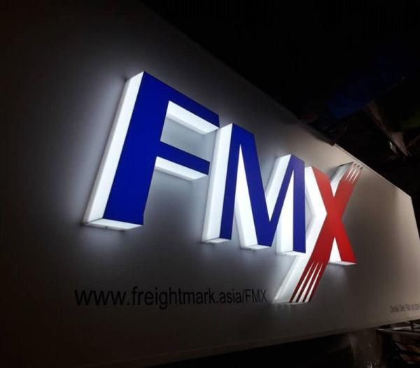 Outdoor Building stores advertising rimless Acrylic full illuminated 3d logo led