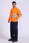 360gsm Cold Weather Workwear OEM Hi Vis Work Jacket With Flap