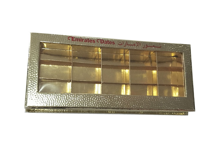 Golden Chocolate Candy Gift Book Shaped Storage Boxes Rectangle With Inner Tray