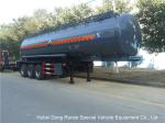 Hydrochloric Acid Tanker Semi Trailer , Chemical Road Tankers Custom Material
