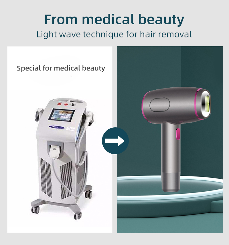 Ice Cool IPL Laser Hair Epilator Removal Machine Permanent Painless Home Use Hair Remover Device