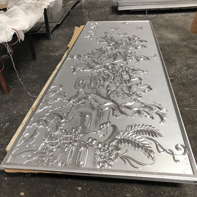 Convex Surface Aluminum Metal Ceiling Three Dimensional Sculpture Relief Plate Smooth Flat