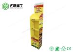 Supermarket Carton Display 4 Tiers Floor Stand Cardboard Display For Snacks