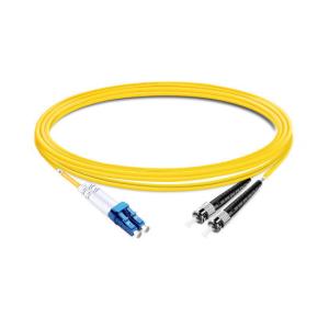 Wholesale 5m (16ft) Duplex OS2 Single Mode LC UPC to ST UPC PVC (OFNR) Fiber Optic Cable from china suppliers