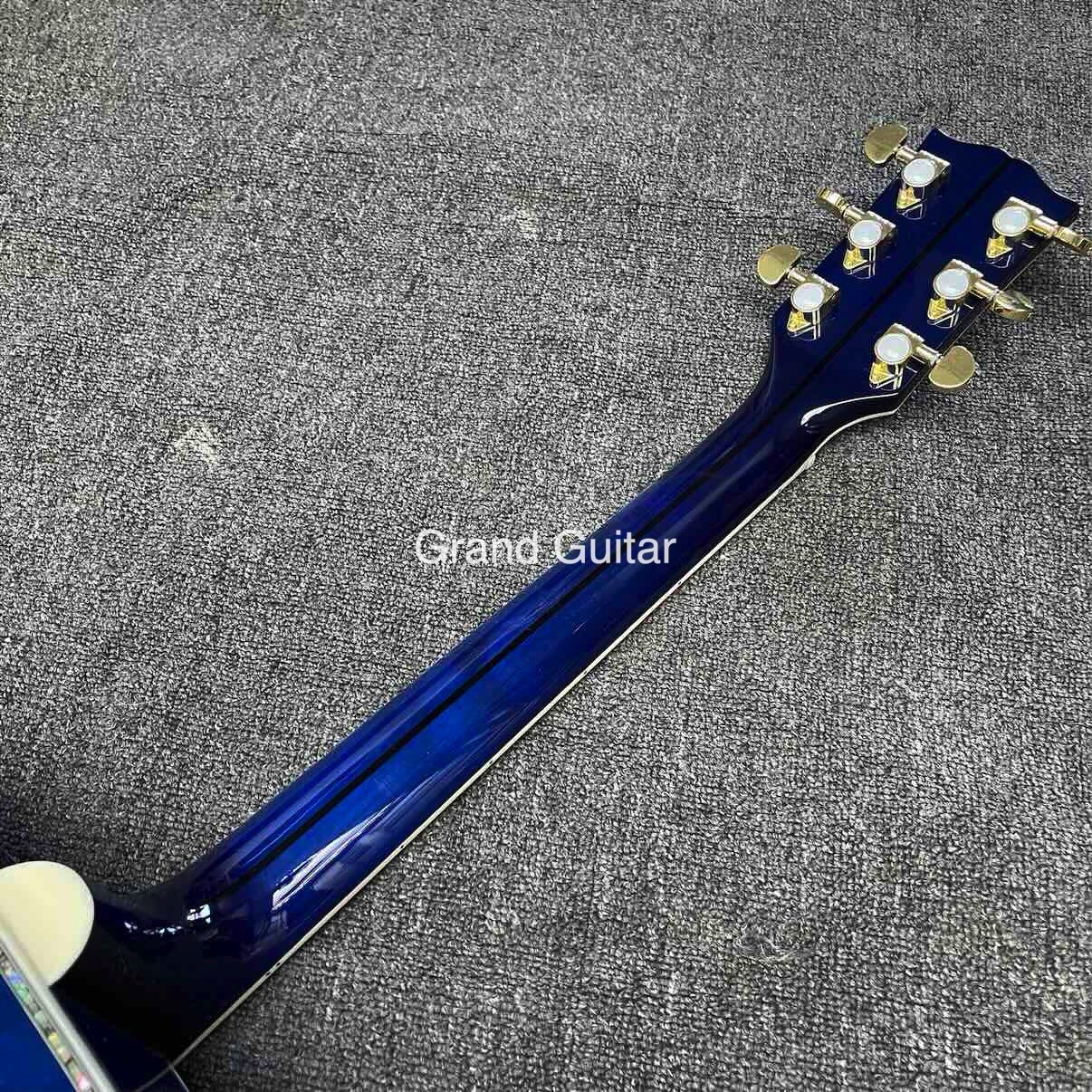 Custom GB-Viper Blue Dove Acoustic Guitar 41 Inches D Body Abalone Inlay Binding