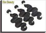 18 Inch No Shedding Virgin Peruvian Hair Extensions Human Hair In Natural Black