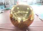 Gold Disco Mirror Ball Advertising Inflatable Mirror Balloon Reflective