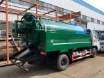 Sewage Suction Cleaning Truck 5000 Liters Dust Tank With 2000 Liters High