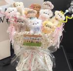 Adorable Ready-made Handmade Puppy Doll Bouquet 20x35cm Variety Dolls