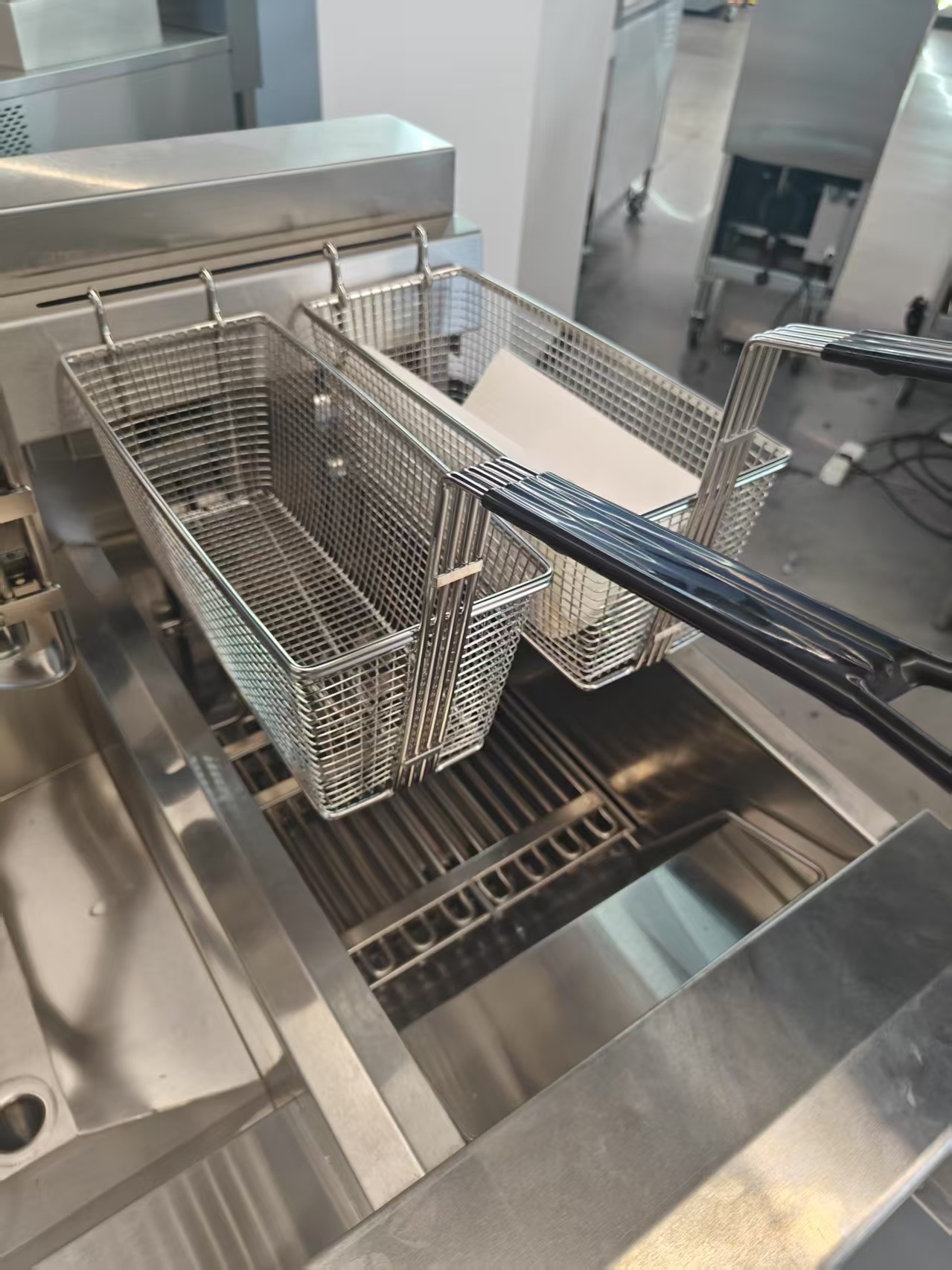 304SUS Factory Direct Sell Two Tanks Four Baskets Digital Panel Electric & Gas Open Fryer