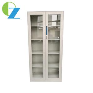 Wholesale 2 Glass Door Slim Metal Storage Cabinet For Book Office Furniture from china suppliers