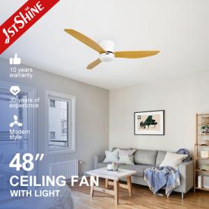 Wholesale 1stshine LED Ceiling Fan Low Ceiling DC Motor 3 Color Blades Water Transfer Printing from china suppliers