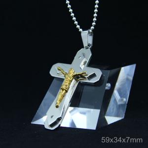 Wholesale Fashion Stainless Steel Jesus Gothic Christian Worship Favorite Necklace Pendant LPJ69 from china suppliers