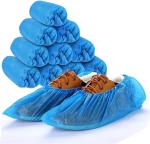 Protective Medical Waterproof PE CPE Nonwoven PP Anti Slip Blue Disposable Shoe