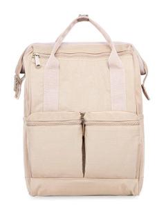 Wholesale Khaki Canvas College Bags , Travel School Backpack With USB Charging Port from china suppliers