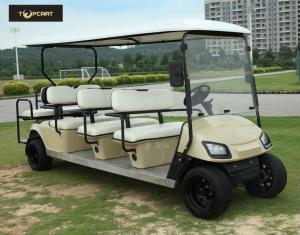 Wholesale Bronze Street Legal Electric 8 Passenger Golf Cart With Black Seats , Sharp Looking from china suppliers