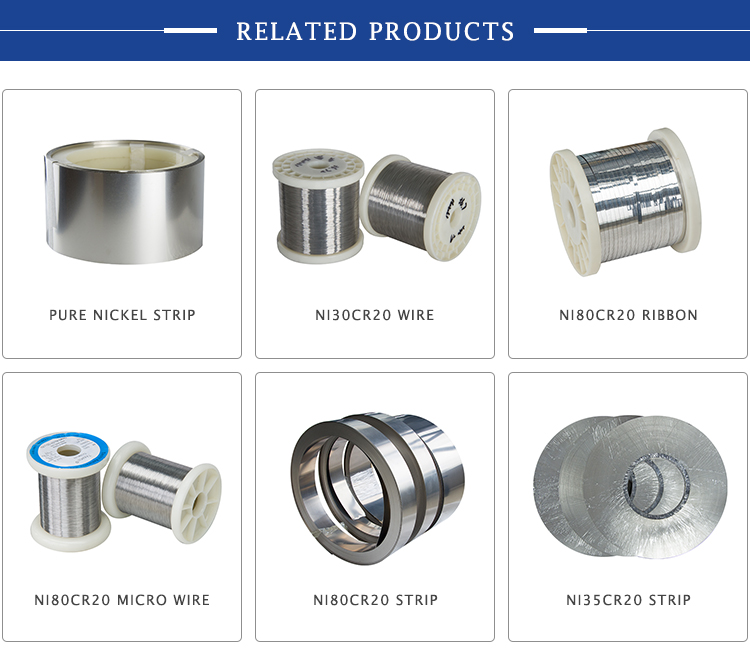 Ni80Cr20 Ni70Cr30 Ni60Cr15 Ni30Cr20 Nickel Chromium Electric Resistance