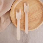 Biodegradable Wooden Forks Bulk 140mm Woodable Disposable Wooden Utensils