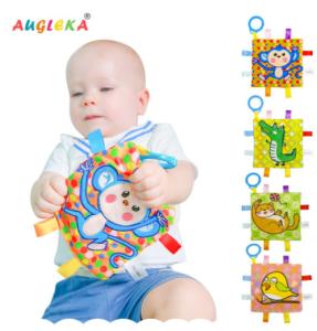 Wholesale Soft Comfort Colorful Label Towel Newborn Baby Comfort Toy from china suppliers