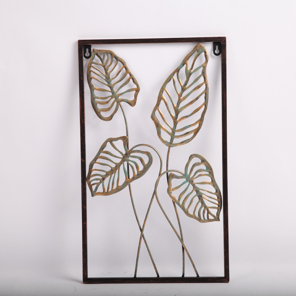 Rectangular Iron Frame With Leaves Add A Touch Of Modernity With Metal Home Decor