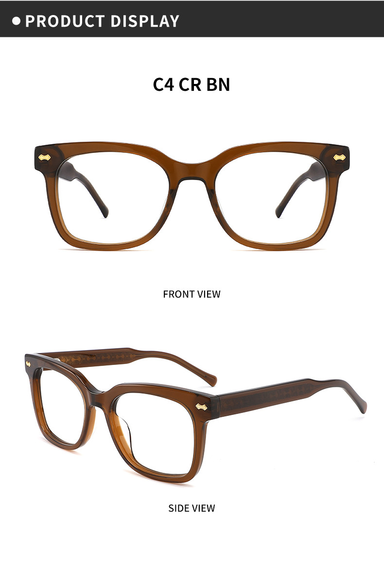 Non Prescription Acetate Eyewear Frames Glasses For Men Women
