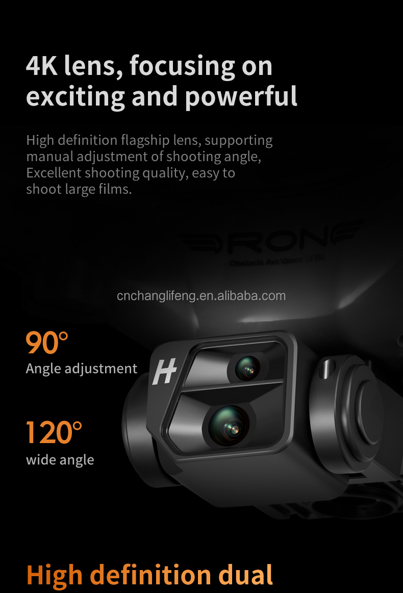 Prosumer Drones Made Easy Ky102 with 4k HD Dual Cameras Four-way Obstacle Avoidance and Intelligent Fixed Height Hovering