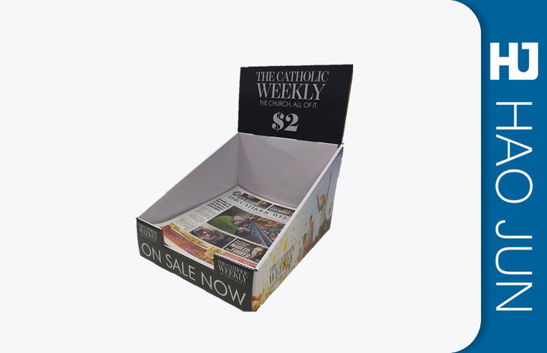 Glossy Lamination Cardboard Display Boxes PDQ Presentation Stand For Food