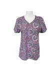S-4XL Women Nursing Scrub Tops V Collar Neck Four Way Stretch