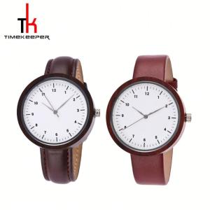 Wholesale Maple Modern Wood Watches Leather Strap Pure Handmade For Man Woman from china suppliers