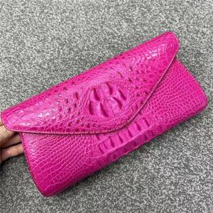 Wholesale Authentic Crocodile Skin Women Envelop Clutch Genuine Alligator Leather Lady Chain Purse Bag Female Cross Shoulder Bag from china suppliers