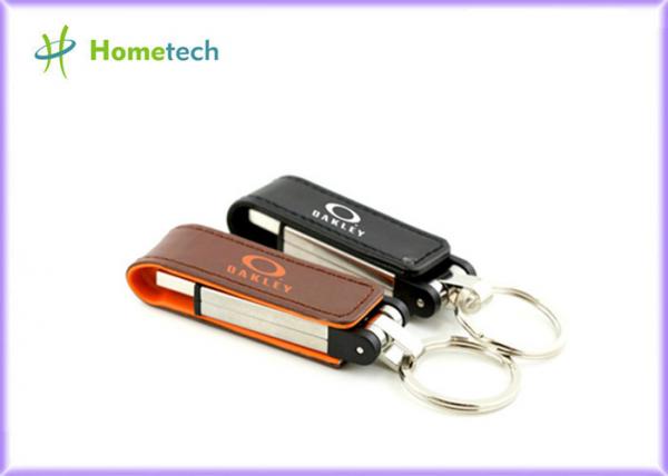 Quality Black / Red / Yellow Leather USB Flash Disk 1GB 2GB High Speed for sale