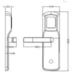 Electronic Card Hotel Door Lock Plated Gold Finishing Fits Door Thickness 38 -