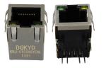 Megabit Female RJ45 PCB Connector Internal Magnetics Surface Mount