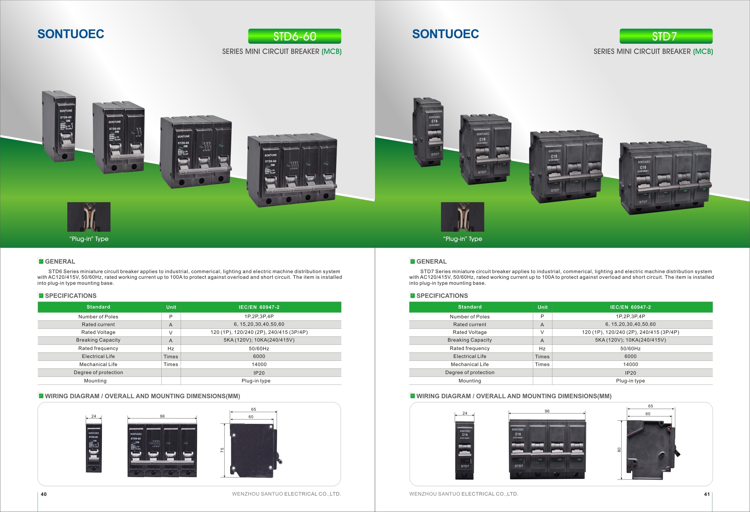 Arc Fault Detected MCB Circuit Breaker Plug In Type