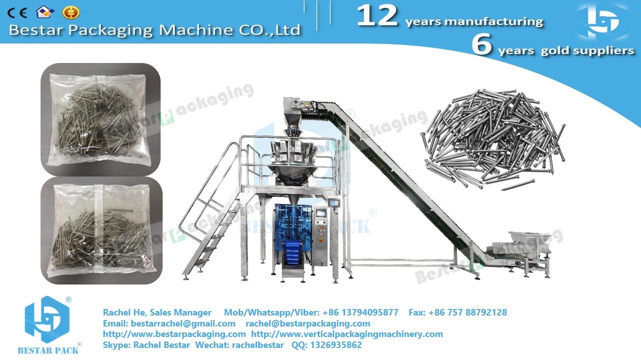 Iron nails Steel nails automatic weighing packaging machine Customized PE film BSTV-450AZ