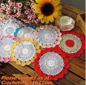 China Multi Round Hand Made Crochet doily/placemat coasters/placemat set/shabby chic/place mats on sale