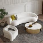 Nordic Single Living Room Chairs 1 Seat Fabric Lounge Sofa Chair