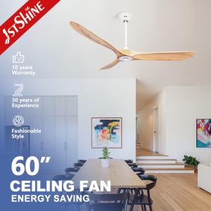 Wholesale 60 Inch DC 3 Blade Wood Blade Ceiling Fan 5 Speed Remote Control 110-220V/50/60hz from china suppliers