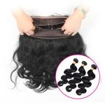 Thick 360 Lace Frontal Closure , Lace Front Closure Human Hair Non - Remy Hair