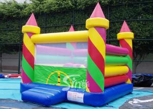 Wholesale Colorful Candy Color Kids Birthday Party Inflatable Jumping Castles with small obstalces from china suppliers