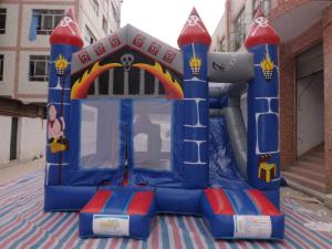 China 0.55mm PVC Castle Bounce House / Jumpy Houses With Slide CE Certification on sale