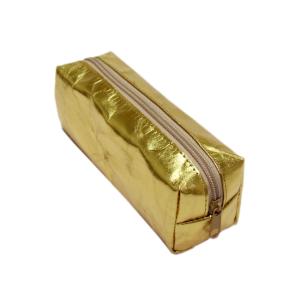 Wholesale Custom design golden toiletry travel pencil bag washable kraft paper pouch for girl from china suppliers