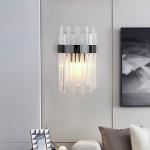 Modern Gold Crystal Wall Lamp Chrome Sconce Light Bedroom Living Room Dining